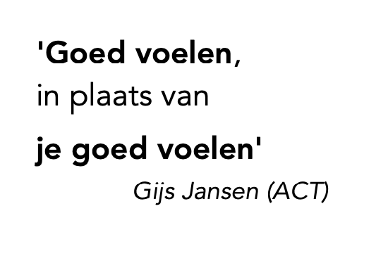 Afbeelding bij Acceptance and Commitment Therapy (ACT)